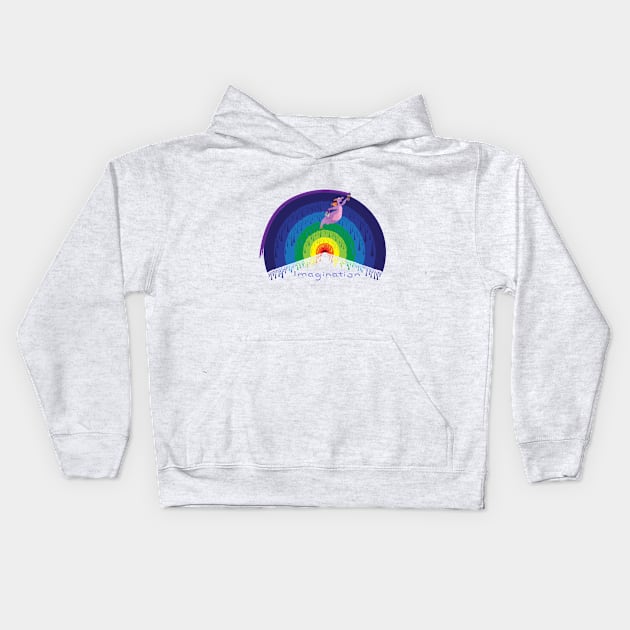 Imagining a Rainbow with Figment Kids Hoodie by Geishas and Gasmasks